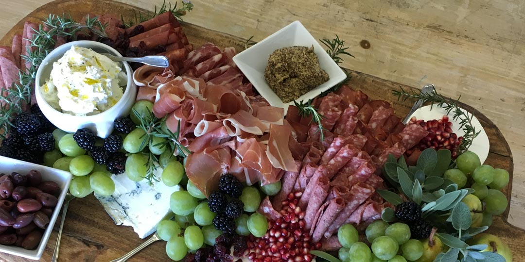 Charcuterie-Display-with-Brie